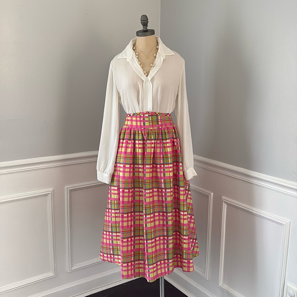 New York & Company Plaid Midi Skirt - Picture 3 of 11